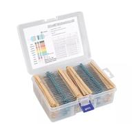 Kleagary 2600Pcs 130 Values Resistors Assortment Kit 1 Ohm- Ohm 0.25W 1/4W Metal Film Resistor Kit for Electronic Circuit DIY