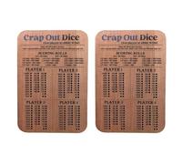 Kleagary 2PCS Dice Score Board Wood Dice Score Pad Classic Dice Game Wooden Dice Tray for FamilyParty Travel Game Large