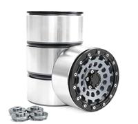 Kleagary 4PCS Aluminum Alloy 2.6Inch Beadlock Wheel Hub Rim with 17mm 12mm Combiner RC Crawler Car Upgrade Parts Titanium Color