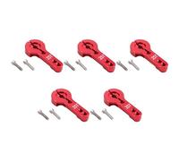 Kleagary 5PCS 25T M3 Metal RC Servo Horn Aluminum Arm Set for / E9001 Futaba Savox DIY Car Toy 35mm Red