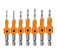 Kleagary 7pcs Hexagonal Shank Woodworking Countersunk Heads Drill, Hidden Screw Hole Double-Edged Drilling Countersunk-Head Drill