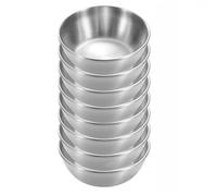 Kleagary 8 Pack Stainless Steel Soy Sauce Dishes,Dipping Bowls, Mini Prep Bowls Pinch Bowls, Individual Saucers Bowl