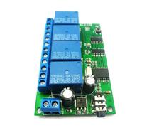Kleagary AD22B04 4 Channel Relay DTMF Tone Signal Decoder Remote Control Relay Module 12V DC for PLC Smart Home