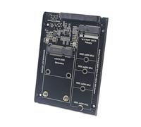 Kleagary M.2 NGFF&MSATA to SATA3.0 6Gbps 2.5In Adapter Card SSD Case Enclosure with Socket Support M.2 SATA SSD MSATA SSD