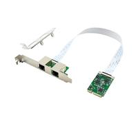 Kleagary MiniPCIE Dual RJ45 Port 2.5G Gigabit Ethernet Network Card 2.5G/1000/100/10Mbps RTL8125B Industrial Control Network Card