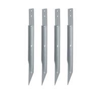 Kleagary Pack of 4 Fence Post Repair Upgraded Fence Post Anchor Ground Spike for Repair Tilted/Broken Wood Fence Post