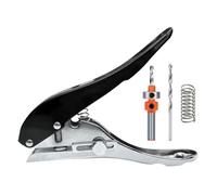 Kleagary Portable Hole Punch Tool, Single Hole Puncher for Paper Plastic Cardboard, Heavy Duty Single Hole Punch for ID Card 10mm