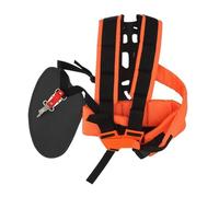 Kleagary Trimmer Shoulder Strap Padded Universal Adjustable Weed Eater Harness Double Shoulder Harness for Weed Trimmer Orange