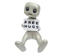 Kleagary Your Mental Health Matters Robot Figurine Resin Art Toy Kawaii Desk Buddy C