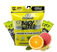 KLEAN FREAK Body Cleansing Wipes - Original Biodegradable Natural Disposable Wipes Individual for Gym, Workout, Hiking, Travel and Sports, Citrus 12 Count?