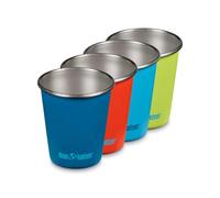 Klean Kanteen 10 oz Stainless Steel Cup - Drinkware Set - Stackable, Reusable Cup - Great as Camping Cups - Dragon Tails, Pack of 4