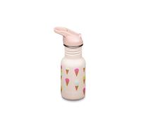 Klean Kanteen 355ml Classic Kid's Water Bottle with Flip Seal Sport Cap - Ice Cream Pink