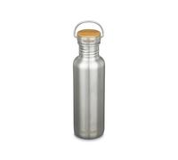 Klean Kanteen 800ml Reflect Water Bottle with Bamboo Cap - Brushed Stainless