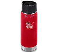 Klean Kanteen Adult Wide Vacuum Insulated with Cafe Cap 2.0 Water Bottle, Mineral Red, M