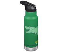 Klean Kanteen Kids Water Bottle with Straw, Insulated 350ml Drinks Bottle | 100% Leakproof, Flip and Seal Sports Lid, Metal Childrens Flask, Durable & BPA Free, Stainless Steel, Dino Skate