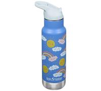 Klean Kanteen 355ml Classic Kid's Insulated Water Bottle with Flip Seal Sport Cap - Rainbows Blue