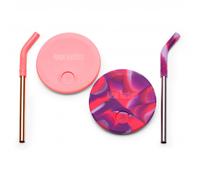 Klean Kanteen - Kid's Kanteen Cup Straw Lid 2er Pack - Lid pink