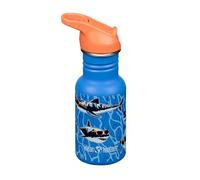 Klean Kanteen Kids Water Bottle with Straw | 350ml Drinks Bottle | 100% Leakproof | Flip and Seal Sports Lid | Children's Metal Flask | Durable & BPA Free | Stainless Steel | Sharks in Shades Design