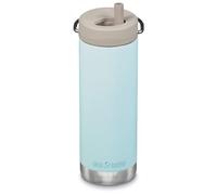 Klean Kanteen TKWide 473ml Insulated Bottle Mug Twist Cap w/Straw Blue Tint