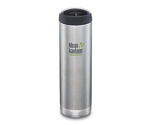 Klean Kanteen TK Wide Kanteens Vacuum Insulated 2019 (20oz (591ml), Brushed Stainless (Cafe Cap))