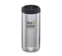 Klean Kanteen TK Wide Kanteens Vacuum Insulated - New 2019 (12oz (355ml), Brushed Stainless (Cafe Cap))