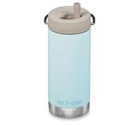 Klean Kanteen TKWide Insulated Water Bottle with Twist Cap - Reusable Travel with Stainless Steel Straw - Sports/Office - Blue Tint, 12 oz