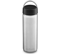Klean Kanteen Wide Mouth 0.8L Stainless Steel Slim Water Bottle Loop Cap Brushed