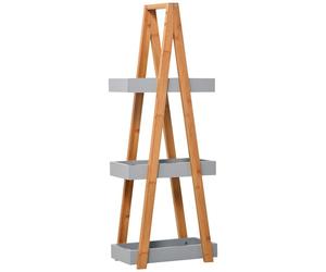 kleankin 3 Tier A Frame Bathroom Shower Caddy Storage Unit Shelving Organizer