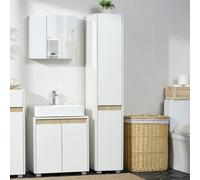 Kleankin 5-tier Modern Tall Bathroom Cabinet With Adjustable Shelves White, White