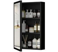 Kleankin Wall Mounted Bathroom Cabinet With Mirror And Storage Shelves