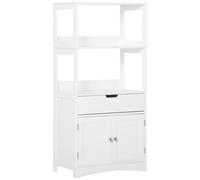 kleankin Bathroom Floor Cabinet Storage Unit Kitchen Cupboard W/ Doors Drawer & Shelf