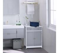 Kleankin Bathroom Floor Storage Cabinet w/ 2 Drawers Door Cupboard Kleankin Multicolor