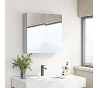 Kleankin Wall Mounted Bathroom Storage Cupboard - White, White