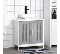 Modern Under Sink Cabinet with 2 Doors, Bathroom Vanity Unit, White