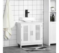 Modern Under Sink Cabinet with 2 Doors, Bathroom Vanity Unit, White