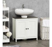 kleankin Bathroom Sink Cabinet - Freestanding Under Sink Cabinet Adjustable Shelf | TJ Hughes