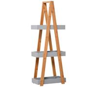 Kleankin 3 Tier A Frame Bathroom Shower Caddy Storage Unit, Brown