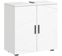 kleankin Bathroom Vanity Unit - Under Sink Cabinet with Shelf - White | TJ Hughes