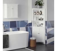 HOMCOM Wooden Folding Butterfly Drop Leaf Dining Table - Oak, White