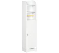 kleankin Freestanding Bathroom Storage Unit with Adjustable Shelf - White | TJ Hughes
