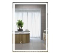 kleankin Illuminated Bathroom Mirror with LED Lights, 3 Colours, Defogging Film