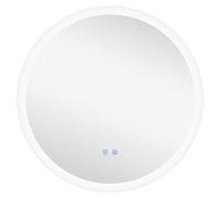 Kleankin Illuminated Bathroom Mirror With Led Lights, Silver