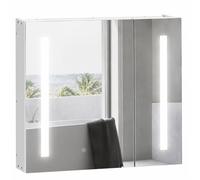 Kleankin Led Illuminated Mirror Cabinet With Lights, Touch Switch, For Bathroom