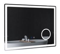kleankin LED Lighted Bathroom Mirror with 3X Magnifying Mirror - Anti-Fog | TJ Hughes