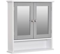 kleankin Mirror Cabinet Wall Mounted with Double Mirrored Doors