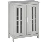 Kleankin Modern Bathroom Cabinet - Freestanding Floor Cabinet With Storage - Grey | TJ Hughes