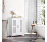Kleankin Modern Bathroom Cabinet - Freestanding Floor Cabinet With Storage - White | TJ Hughes