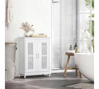 Modern Bathroom Cabinet, Freestanding Floor Cabinet with Storage, White Kleankin White One Size