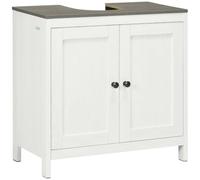 Kleankin Bathroom Sink Cabinet, Freestanding Under Sink Cabinet Adjustable Shelf