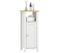 kleankin Narrow Bathroom Storage Cabinet with Open Shelf - White | TJ Hughes